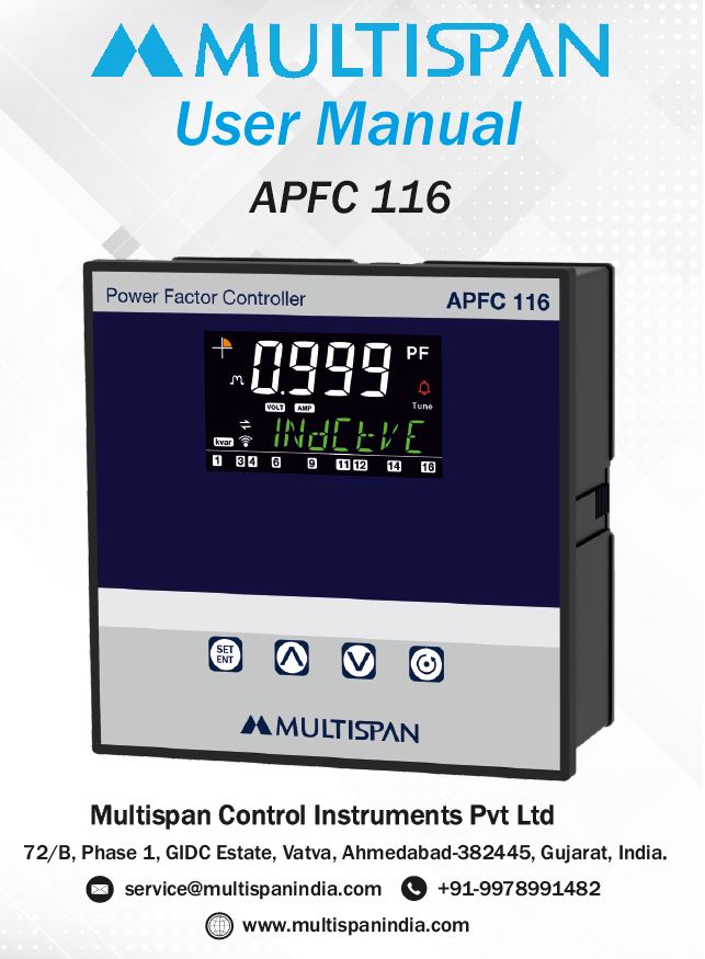 APFC-116 Manual