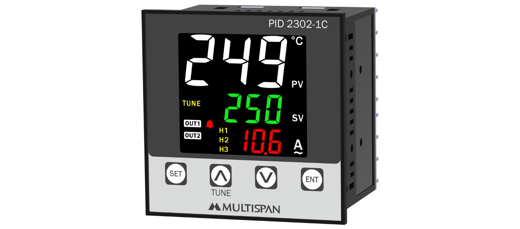 PID-2302-1C-PID Controller With Ampere Indicator - 2 OUTPUT - product image