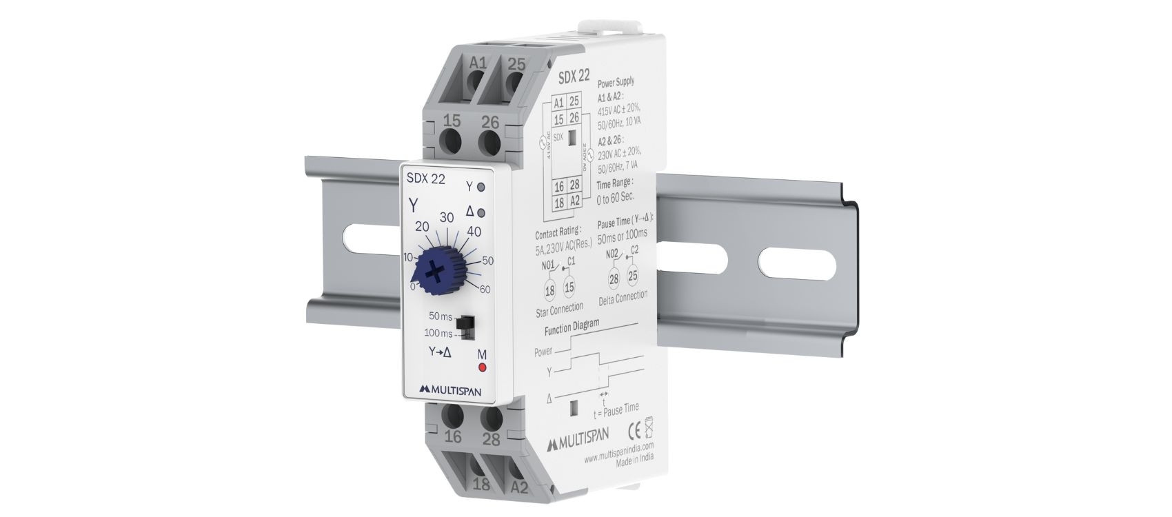 SDX-22 Star Delta Timer - product banner image