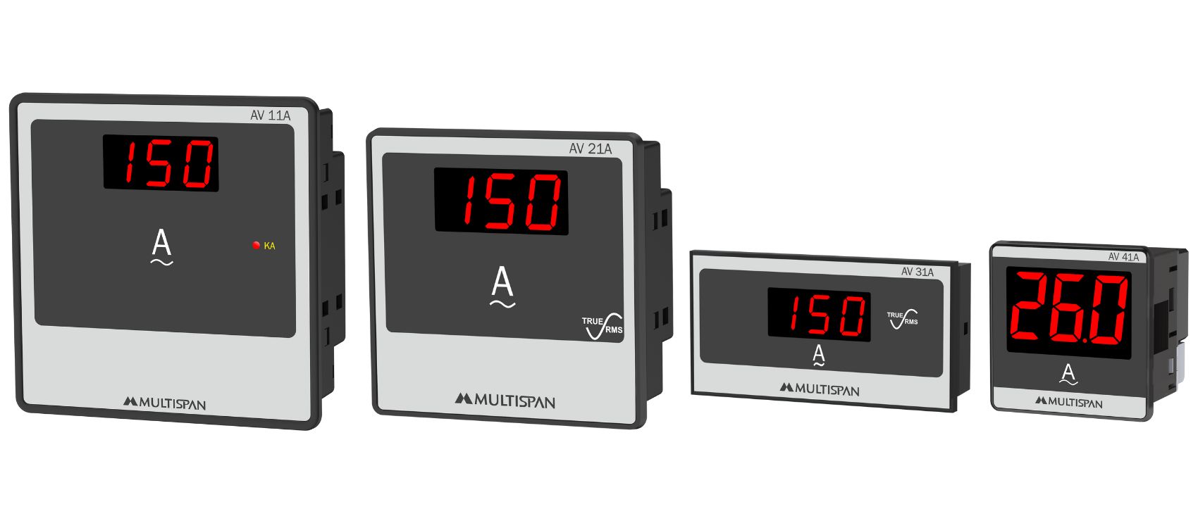 AV-11A- 1 Ph AC Ampere Meter – Built in 30A CT - product image