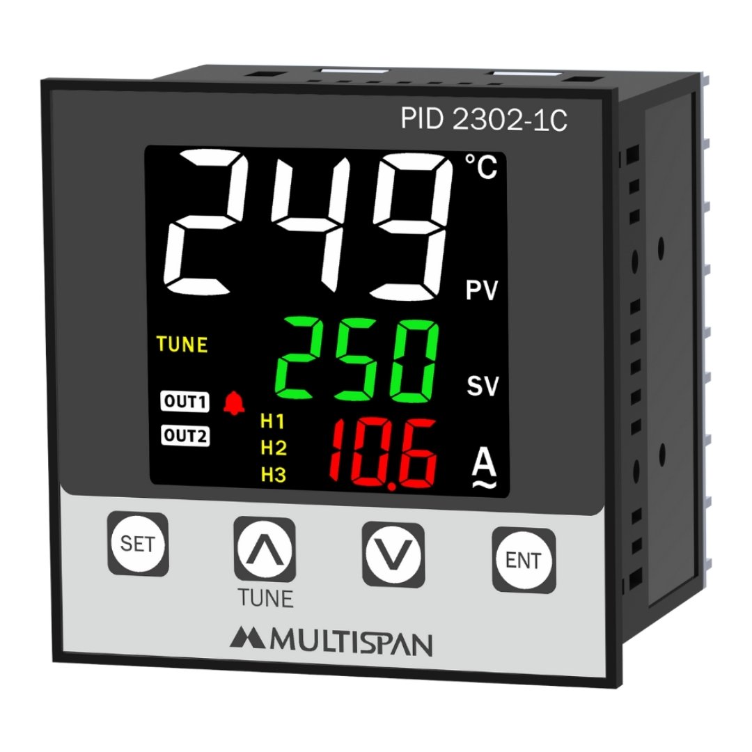 PID-2302-1C-PID Controller With Ampere Indicator - 2 OUTPUT - product left angle image image