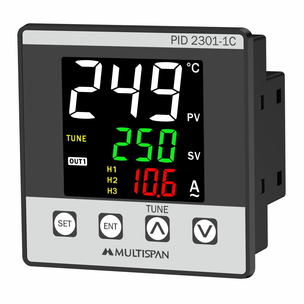 PID-2301-1C-PID Controller With Ampere Indicator - 2 OUTPUT - product left angle image image