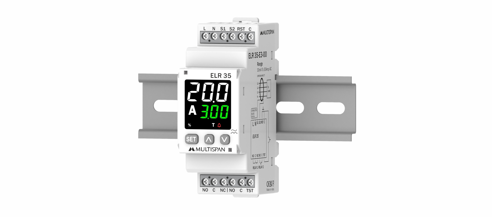 ELR-35 DIN Rail with Display - Industrial Control Equipment - product image