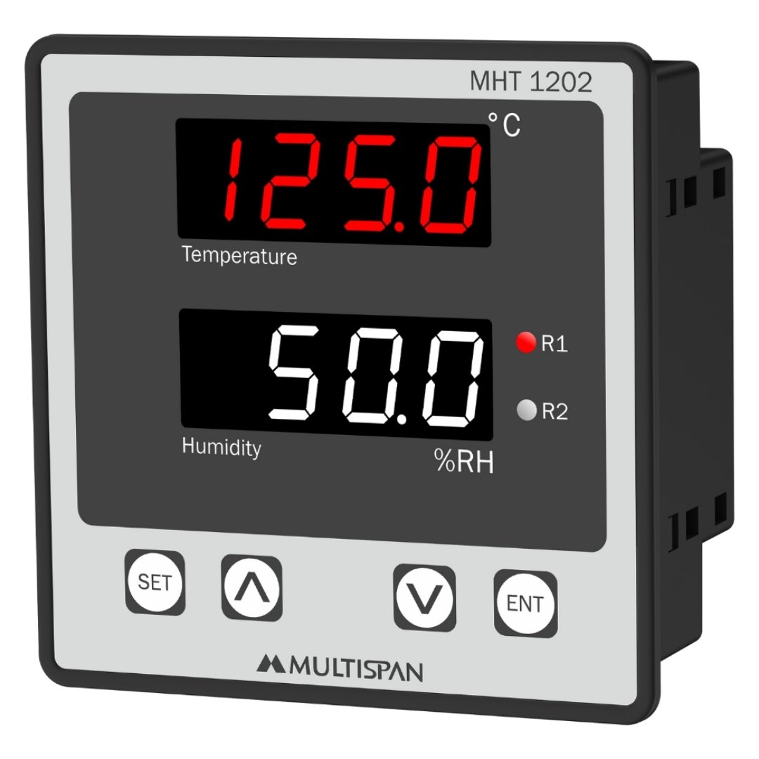 MHT-1202-Humidity + Temperature Controller - Product left angle image