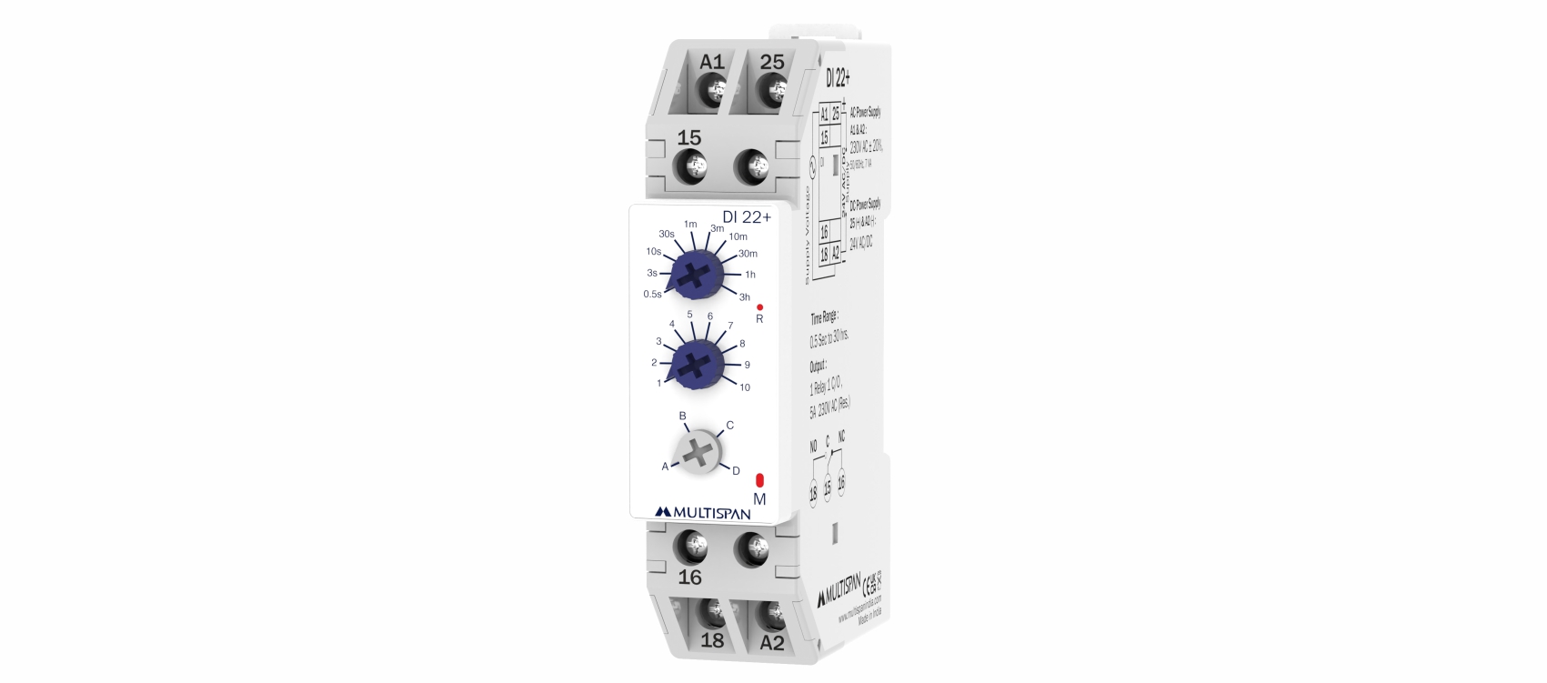 DI-22+ On-Off Delay Timer - Universal Supply and Time Range - product banner image