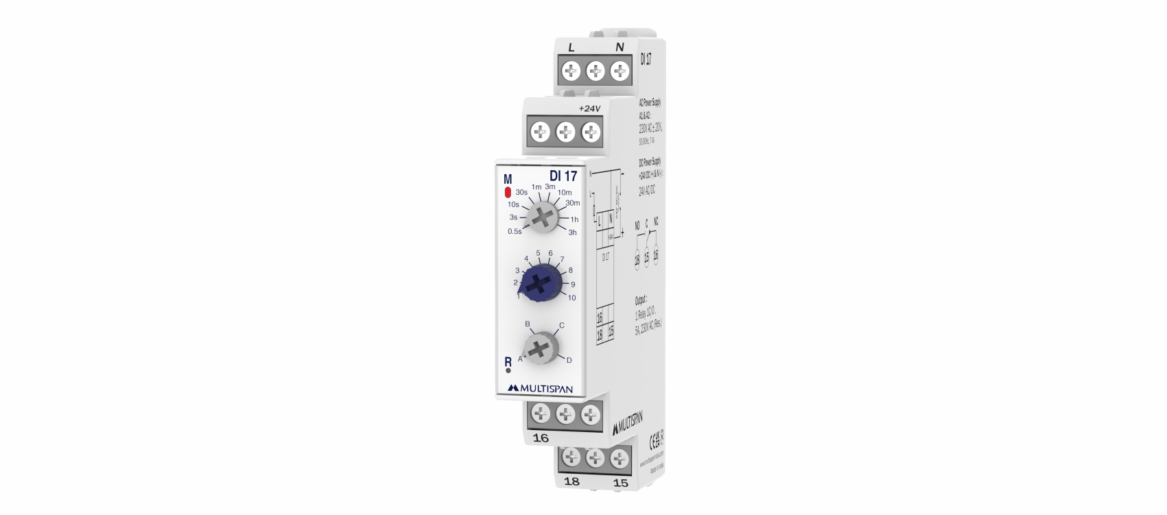 DI-17 On-Off Delay Timer - Universal Supply and Time Range - product banner image