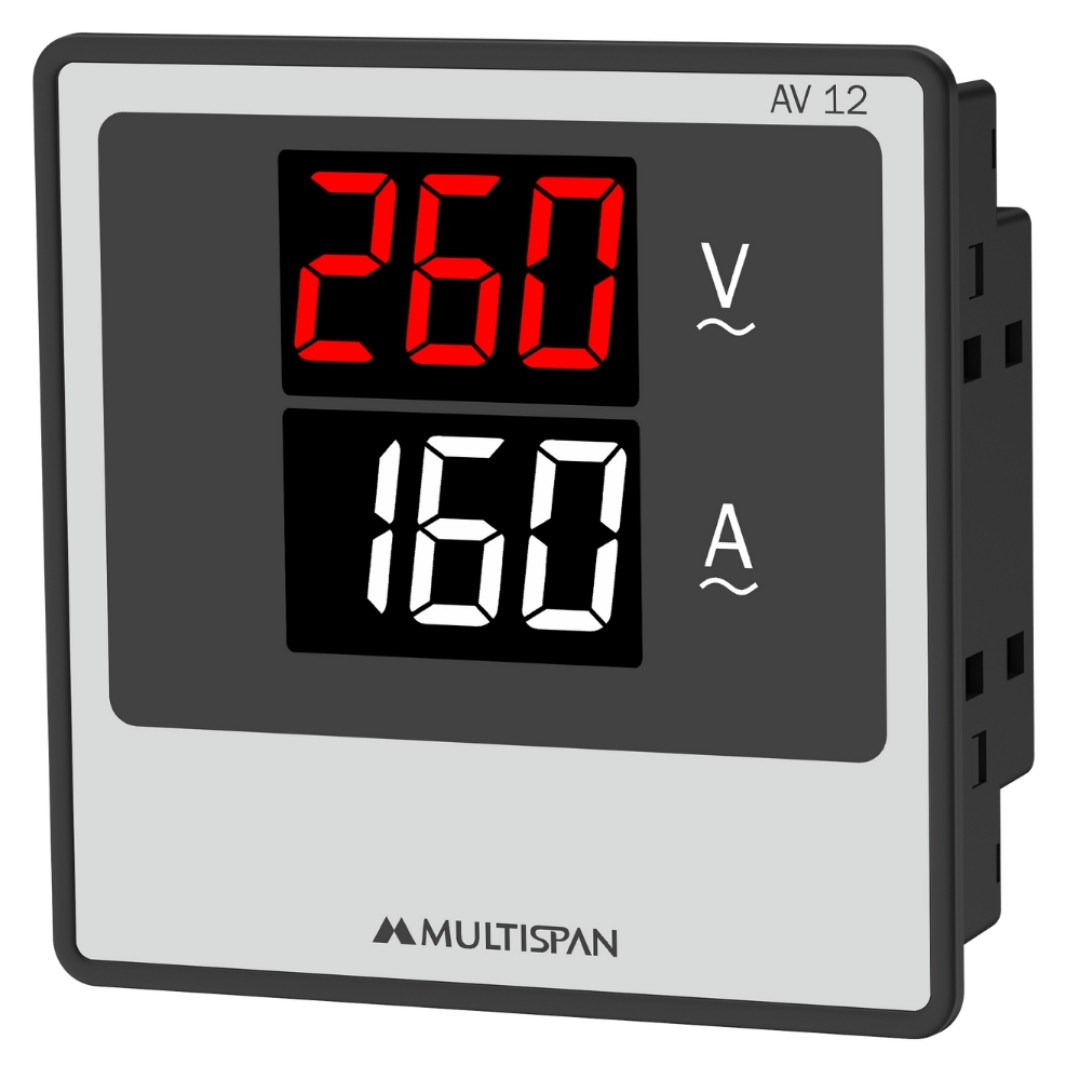 AV-12 - 1Ph Ampere + Volt Combined Meter - product regular image