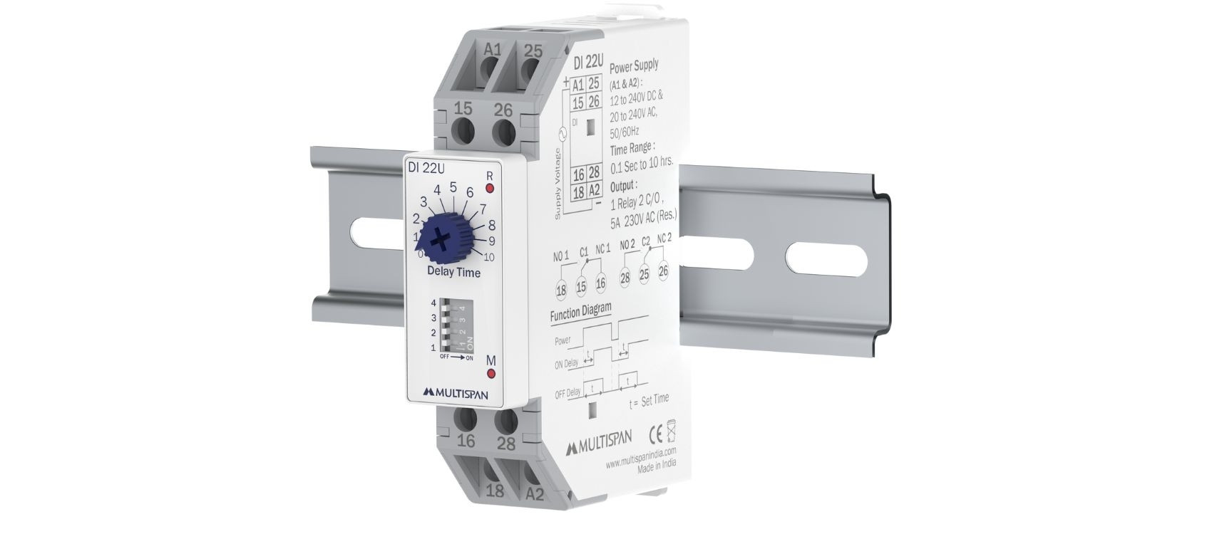 DI-22U On-Off Delay Timer - Universal Supply and Time Range - product banner image