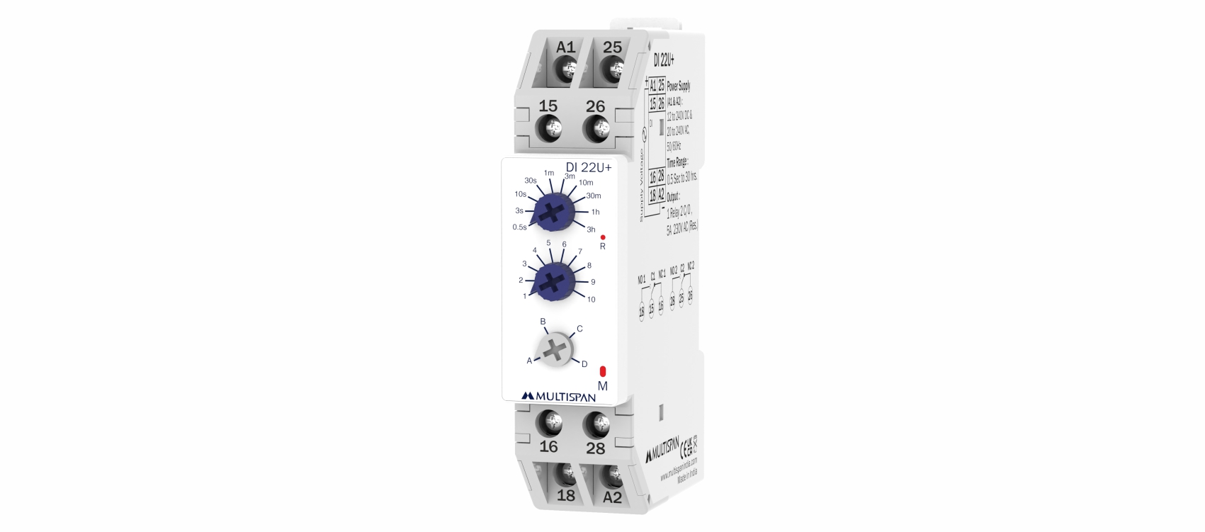 DI-22U+ On-Off Delay Timer - Universal Supply and Time Range - product banner image