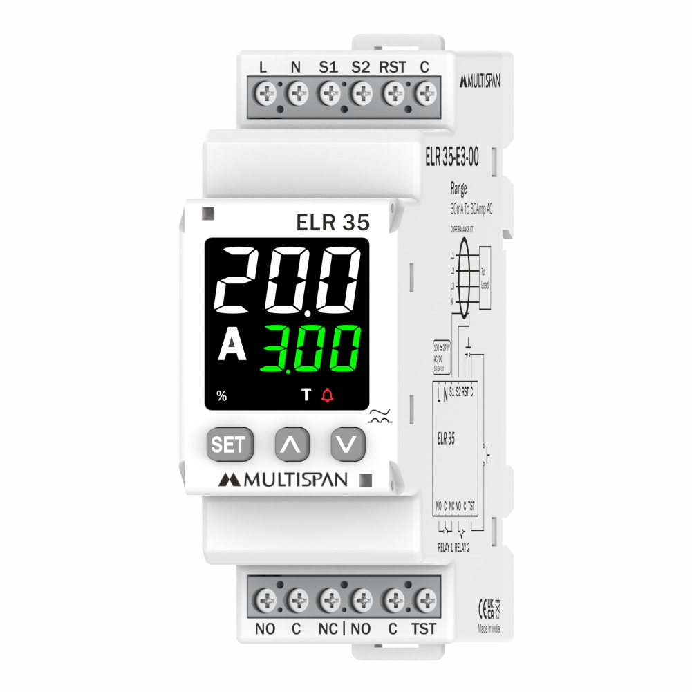 ELR-35 DIN Rail with Display - Industrial Control Equipment - product image